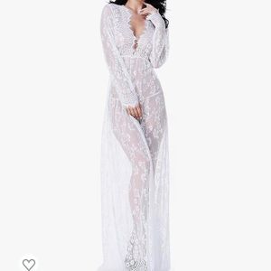 Sheer Lace Maxi Dress